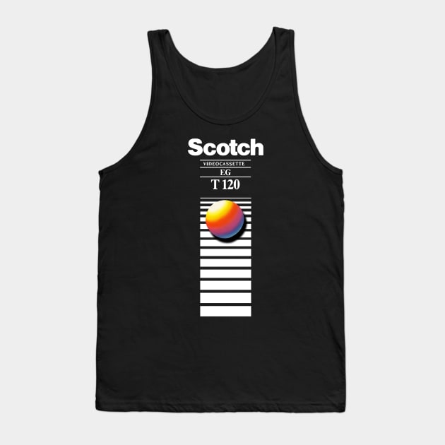 Retro VHS Tape Tank Top by GuitarManArts